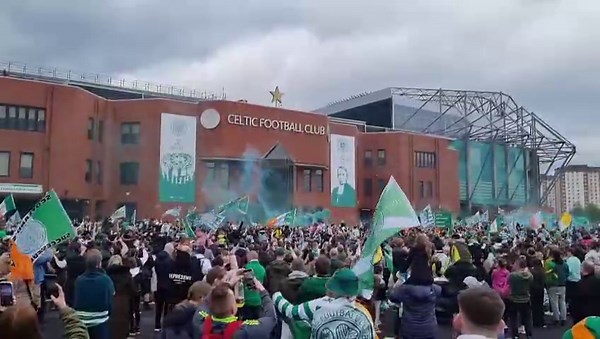 Celtic Scottish Premiership title win celebrations
