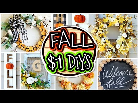7 Quick & Easy (NOT CHEESY) $1 DIY Fall Porch Decor Ideas 🍁