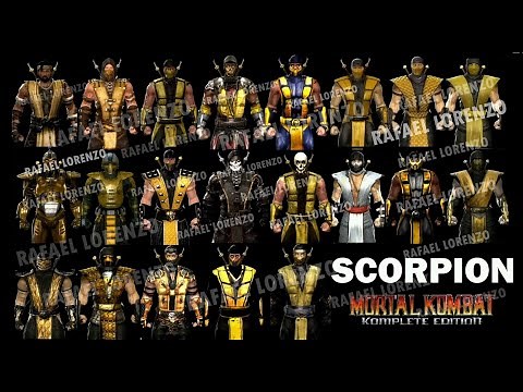 Mortal Kombat ALL SCORPION MK Costume Skin PC Mod MK9 Komplete Edition MKKE HD