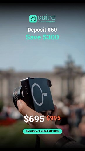 The world’s only AI-driven mirrorless camera. Save $300 by backing on Kickstarter. Sale ends in 14 days. | Camera Intelligence
