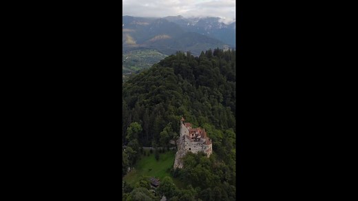 Bran Castle: Dracula's Mythical Home Viewed by Drone.
