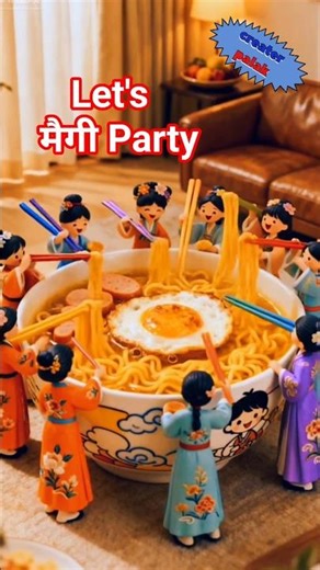 Let's मैगी Party।#miniature #youtubeshorts #shorts