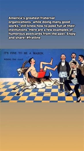 😆 America’s greatest fraternal organizations, while doing many good works, still knew how to poke fun at their institutions. Here are a few examples of humorous postcards from the past. Enjoy and share! #fratline | Fratline Emblematics
