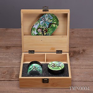 [Hot Item] Wooden Box Cigarette Set Cigarette Tray Grinder Storage Tank 4 Sets of Cigarette Set Manufacturers Wholesale