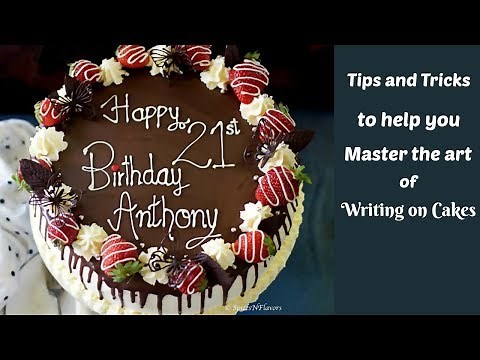 How to write on Cakes at home (Tutorial) - Tips and Tricks | Cake Writing Techniques