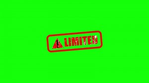 Limited animation motion graphic with chroma green screen clip template 4k Background.