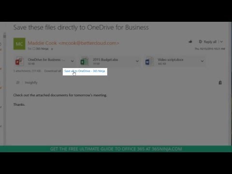 Save Files Directly to OneDrive for Business from Outlook