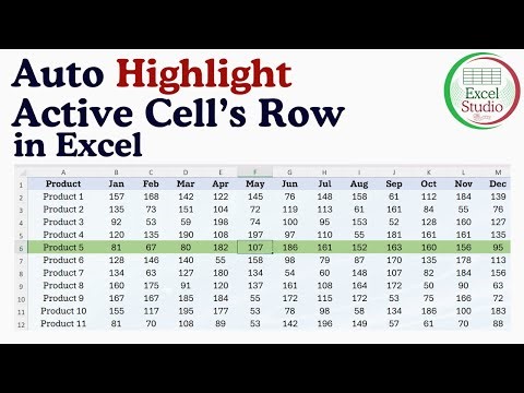 Auto Highlight Active Cell's Row in Excel
