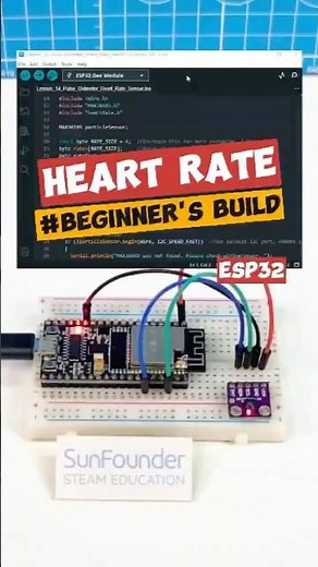ESP32 Heartrate Sensor Project #arduino #arduinoproject #esp32