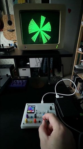 Testing Prismatic Spray II visuals on Raspberry Pi 3B+ & Apple II Monochrome Monitor