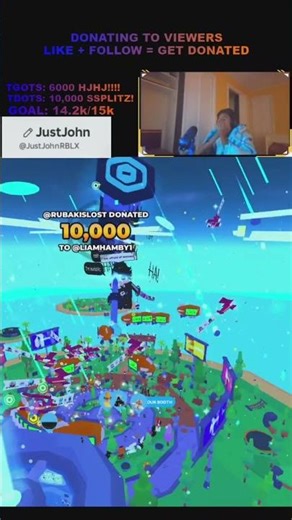 HJ GAVE ME $100,000 ROBUX?!?! #roblox #fyp #shorts #trending #streamer