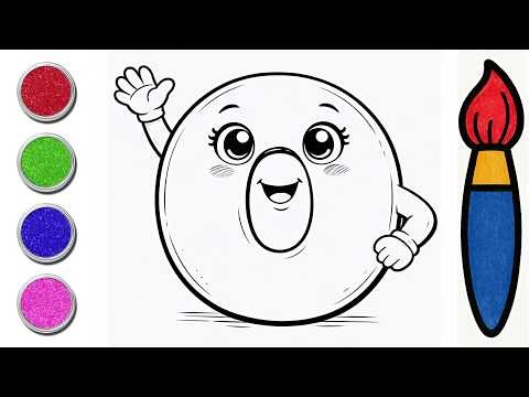 Musa Color in Cute Alphabet O Drawing | Learn Letter O Coloring for Kids 🎨 | Color With Musa