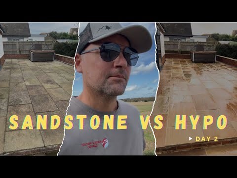 Chemical clean on Sandstone Patio