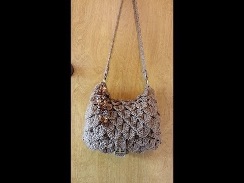 How to Crochet a Handbag - Crocodile Stitch Handbag