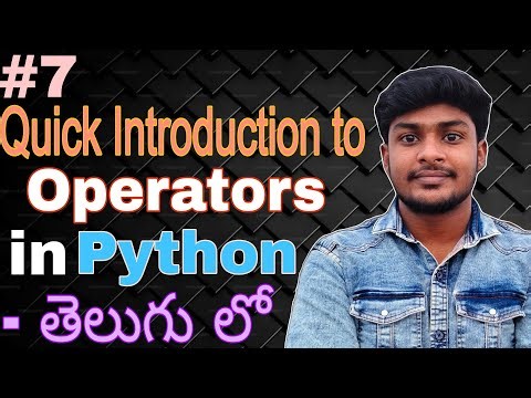 What is an Operator? | Types of Operators in python | Explained in Telugu. #operator #python #like