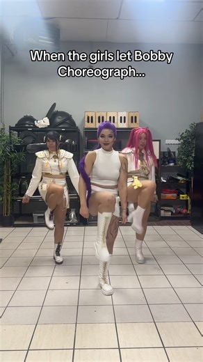 Call us the new *NSYNC 😆 #kpdh #kpopdemonhunters #cosplaygirl #cosplayvibes #cosplaydance