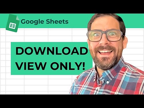 How to Download Protected or View Only Google Sheets