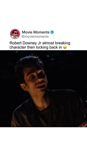 Robert Downey Jr almost breaking character then locking back in 😂