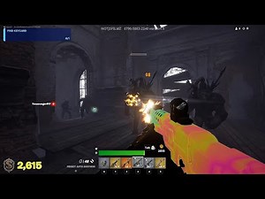 trying a new first person zombie map in fortnite with a friend.