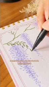 Tutorial Gambar Bunga Wisteria Aesthetic & Relaxing @cathfloart