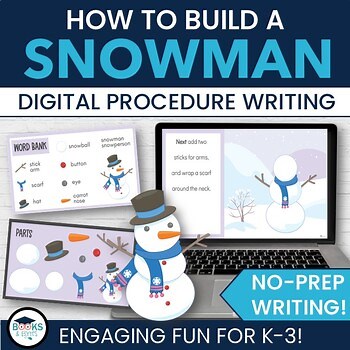 How to Build a Snowman Procedure Writing Winter Snowman Activities Google Slides