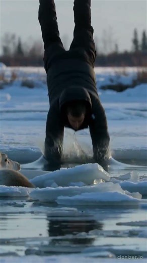 Reindeer Couldn't Save Him From Cracking Ice #wildlifefail #survival #frozen