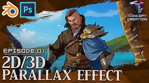 SIDE QUEST | Combining 2D And 3D To Create A Parallax Effect in Blender | BlenderNation Bazaar