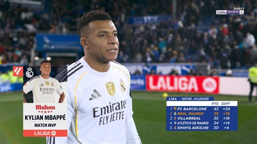 🇫🇷⭐ Kylian Mbappé élu MVP du match après son golazo et la victoire du Real Madrid à Alavés ! #beINSPORTS | beIN SPORTS France
