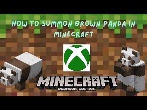 how to summon brown panda in minecraft bedrock