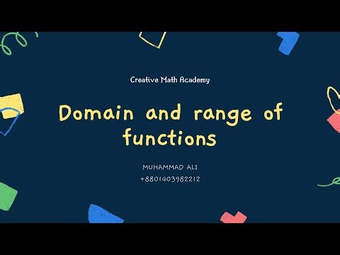 Cambridge IGCSE |Add math |Domain & range of functions