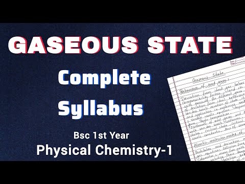 Gaseous State Chapter – Complete Syllabus || Chemistry Class Overview || Physical Chemistry-1