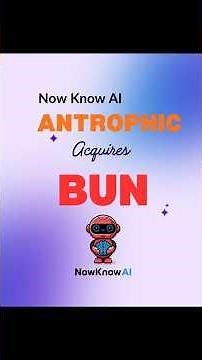 Why Anthropic Acquired Bun?The Real Reason Behind This Big Move #ai #anthropic #llm#aimodel #claude