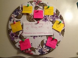 How To Make A Fabric Covered Circle Cork Board