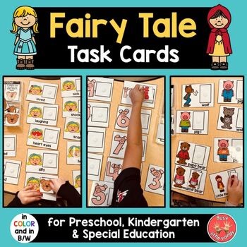 Special Education Task Boxes- Fairy Tales- Literacy & Math Activities- Preschool