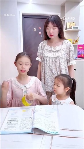 Pranking her sister and mom in a hilarious way #shorts