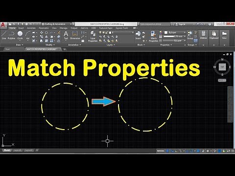 How to use Match Properties command in Autocad 2018