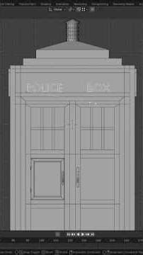 [Blender3D] Making: Tardis from Doctor Who #blender3d #tardis #doctorwho