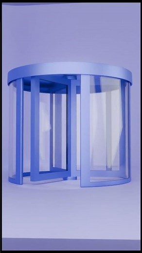 Revolving Door 3 Wings #blender #3dmodeling #animation