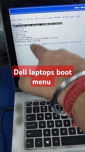 Boot menu of dell laptop #reels #shortcutkeys #shortvideo #trending #biossettings #reels