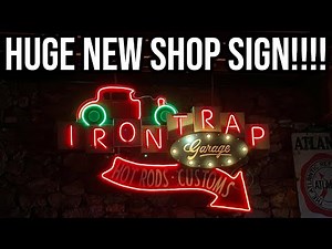Our New MASSIVE Retro Speed Shop Sign!!! - It's Crazy Bright!!!!
