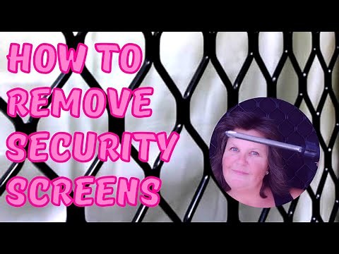 How to REMOVE SECURITY SCREENS from AWNING windows.