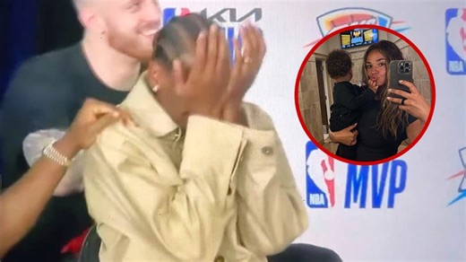Shai Gilgeous-Alexander Embraces His Wife After Winning MVP