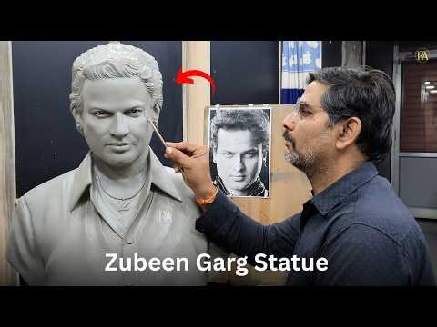 In Memory of Zubeen Garg: Handcrafting His Bust Sculpture | Rajendra Arts.