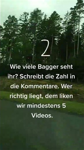 Wie viele Bagger seht ihr? Schreibt die Zahl in die Kommentare. 😁😁😁