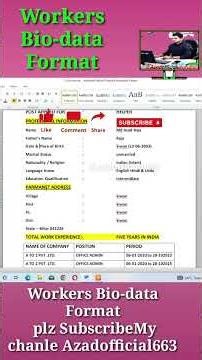 how to make biodata in ms word, how to make bio data in ms word, how to create biodata in.