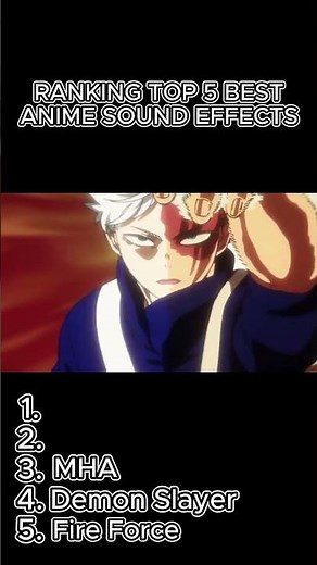 RANKING TOP 5 BEST ANIME SOUND EFFECTS