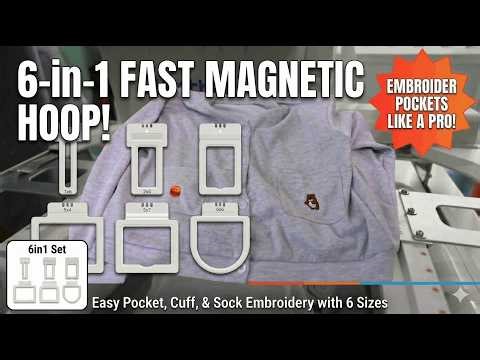 How to Embroider Pockets with a Brother PR600 | 6-in-1 Magnetic Hoop Tutorial#magnetichoop