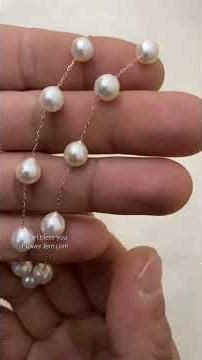 🌸Station Akoya pearl necklace | Flower Jem🌸