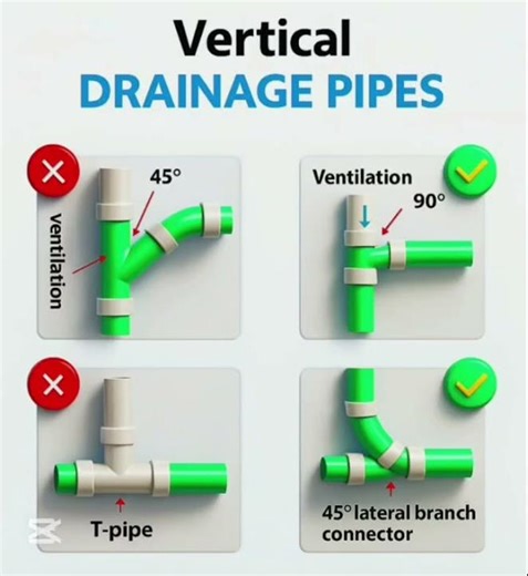 Basic knowledge for Civil Engineering | Vertical Drainage Pipe | #shorts #building