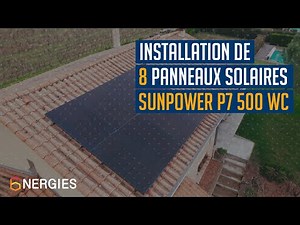 Installation de 8 panneaux solaires SUNPOWER P7 500 WC | 6NERGIES